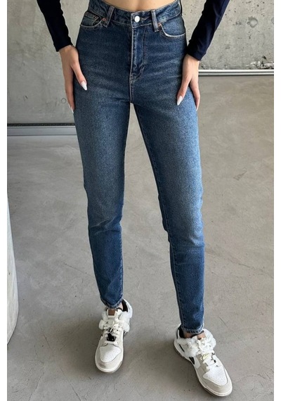Balenbi Kadın Yüksek Bel Yıkamalı Strech Mom Jean Likralı Kot Pantolon 1246 - Premium Seri Mavi 2387 Balenbi Kadın Yüksek Bel Yıkamalı Strech Mom Jean Likralı Kot Pantolon 1246 - Premium Seri Mavi 2387