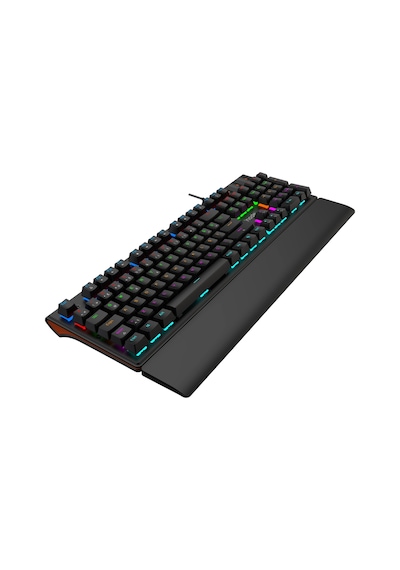 Nova Mk104 Rainbow Bilek Destekli Türkçe Fullanti-ghosting Mekanik Oyuncu Klavyesi Siyah Red Switch