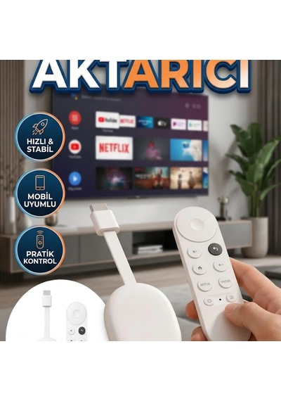 Akıllı Tv Box Medya Aktarım Cihazı Mobil Ekran Yansıtma Destekli Diğer