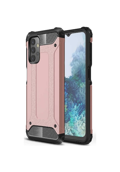 Ekılıf - Samsung Galaxy A13 4g Uyumlu Kılıf Çift Katman Zırh Tank Crash Military Kapak - Rose Gold