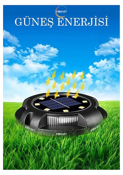 4 Adet 12 Ledli Solar Güneş Enerji Otomatik Yanma Rgb Rengarenk Toprağa Saplamalı Bahçe Aydınlatma