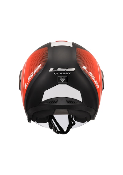 Ls2 Classy Disko Açık Motosiklet Kaskı Beyaz - Kırmızı - Mat Siyah