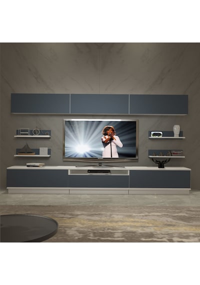 Decoraktiv Trendstyle 8ys Mdf Tv Ünitesi Tv Sehpası Beyaz - Antrasit