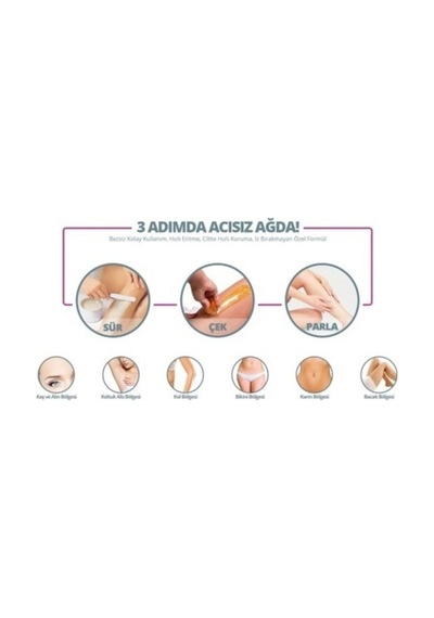 Vivet Sir Ağda Granül 3'lü Set Spatula Hediye Azulen,natürel,pudralı