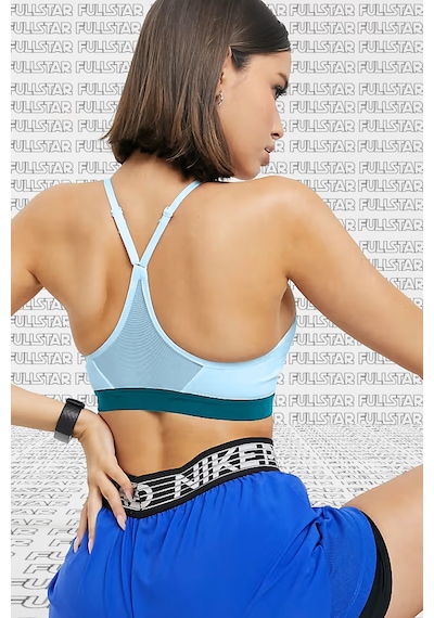 Nike Bra İndy Light Support Sports Kadın Sporcu Sütyeni Mavi Bra Büstiyer Mavi