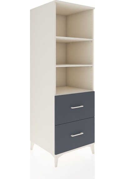 Kronos Dolap 3 Raflı 2 Çekmeceli 60x59x182 Aytaşı-antrasit Aytaşı