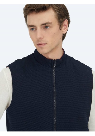 Kip Mak-5 Kırmızı Regular Fit Dik Yaka Casual Örme Çift Taraflı Spor Yelek