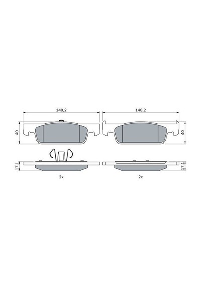Renault Clio 4 1.5dci 2012-2016 Bosch Ön Balata Netpar25702