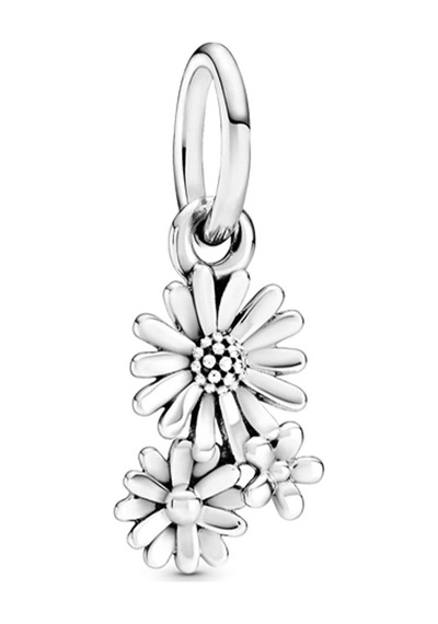 Nur Silver Sallantılı Çiçek Gümüş Charm Nur-bl12434