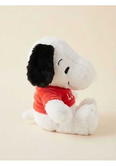 Peluş Köpek Snopyy-30 Cm -kırmızı Tşhirt'lü Kırmızı-beyaz