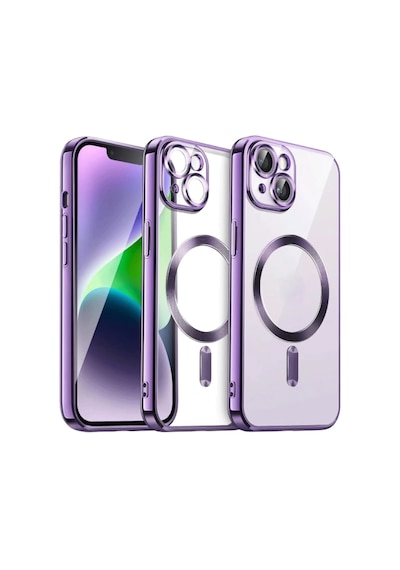 Newface - 540 - İphone 15 Kılıf Kross Magneticsafe Kapak - Ece-umay - - Mor