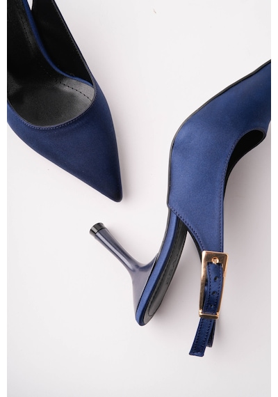 Esatsani Lacivert Saten Sivri Burun 9 Cm Topuklu Ponci Stiletto Kadın Ayakkabı Lacivert Saten Esatsani Lacivert Saten Sivri Burun 9 Cm Topuklu Ponci Stiletto Kadın Ayakkabı Lacivert Saten