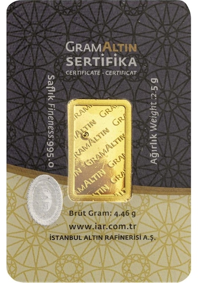 İAR 24 Ayar Külçe Altın 2.5 G