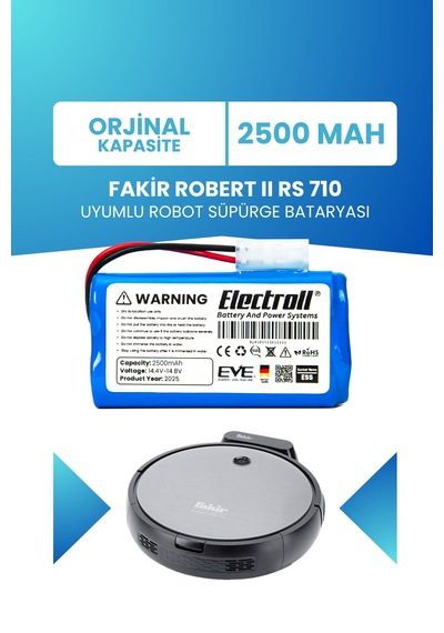 Fakir Robert Iı Rs 710 Uyumlu Batarya 2500mah Pil