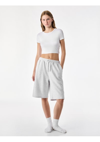 Koton Beli Lastikli Pamuk Karışımlı Rahat Kesim Şort Pijama Altı Gri Melanj 7wlk40269mk Koton Beli Lastikli Pamuk Karışımlı Rahat Kesim Şort Pijama Altı Gri Melanj 7wlk40269mk
