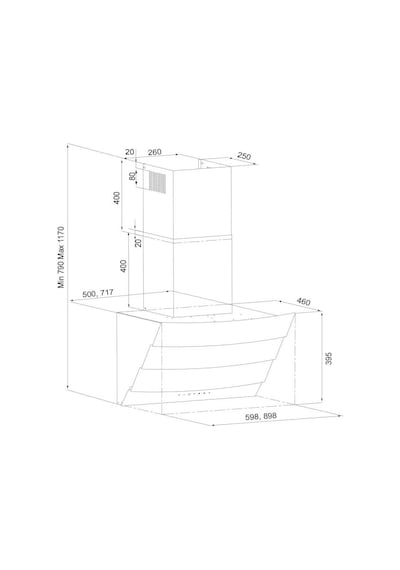 Silverline 3370 Greentech Eterno 60 CM Davlumbaz
