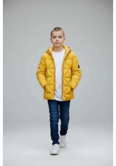 Benitto Kids Erkek Çocuk Şişme Mont 51378 Sarı