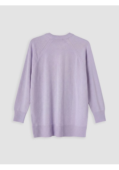 Lcw Modest Lila Bisiklet Yaka Kadın Triko Tunik