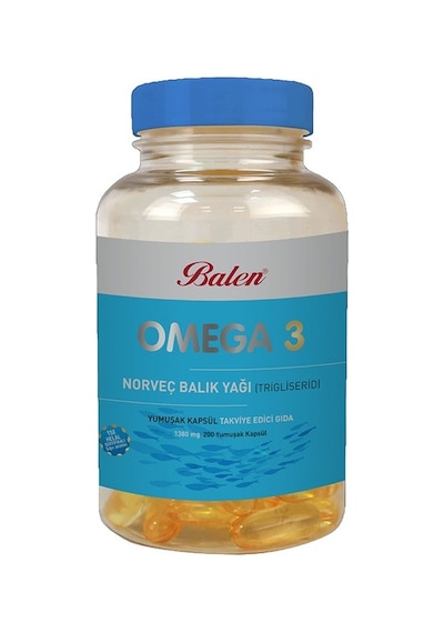 Balen Omega 3 Norveç Balık Yağı 1380 MG  200 Kapsül 2 Adet