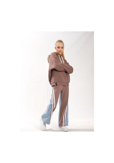 Kız Çocuk Pamuklu Kapüşonlu Yırtmaçlı Yarasa Kol Şardonlu Sweatshirt-13451-kahverengi Kahverengi Kız Çocuk Pamuklu Kapüşonlu Yırtmaçlı Yarasa Kol Şardonlu Sweatshirt-13451-kahverengi Kahverengi