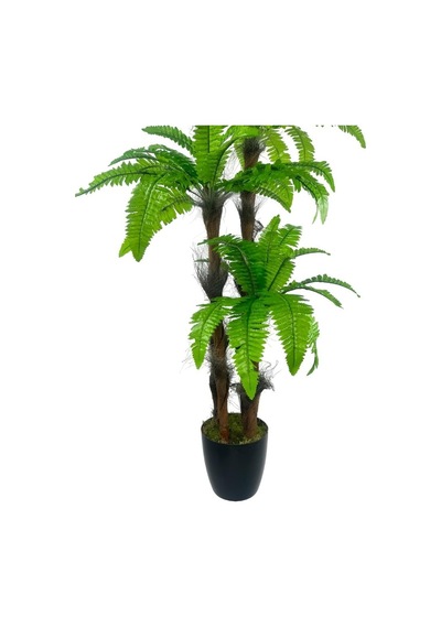 Yapay Ağaç Sıkas Palmiye Açık Yeşil 4katlı 72yaprak 150cm Salon Çiçeği Yapay Çiçek