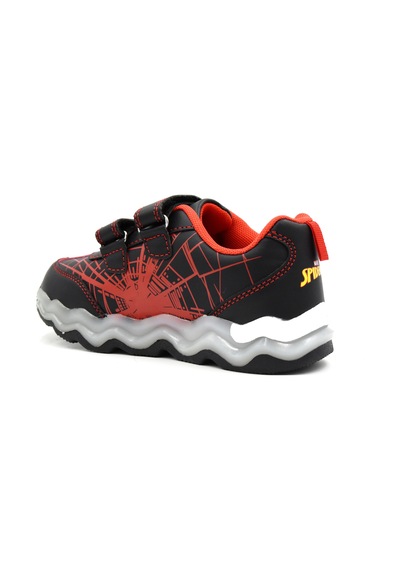Lumberjack Mambo 4pr Spıderman Işıklı Çocuk Spor Ayakkabı Siyah Siyah