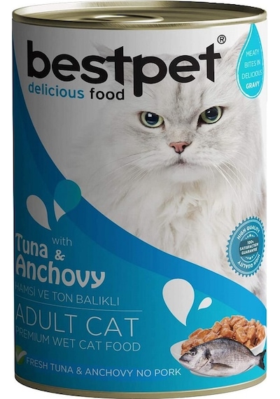 Bestpet Cat Wıth Tuna & Anchovy Gravy Yetişkin Konserve Kedi Maması 400 G