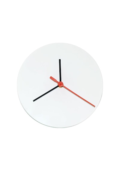 Sublimasyon Yuvarlak Cam Saat 18 Cm Çok Renkli