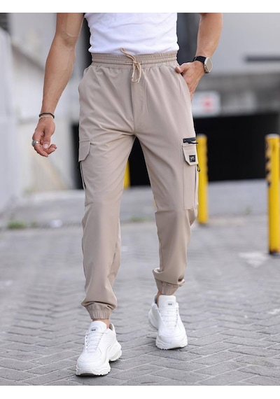 Yxc Trend Maker Fermuarlı Paraşüt Pantolon Taş