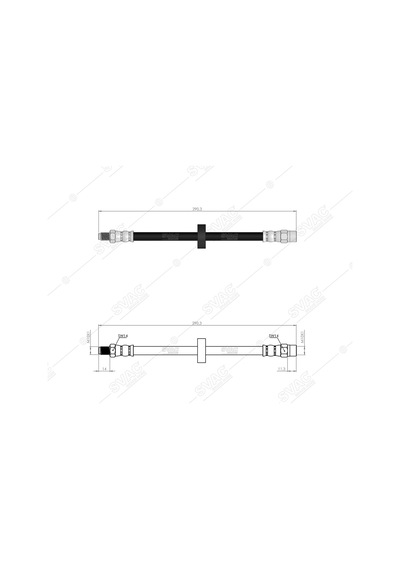 SVAC 92-120 Arka Fren Hortumu Sağ/Sol Volvo S60 I (384) 00-10 S80 I (184) 08-06 V70 II (285) 00-07 Xc70 (295) 00-07