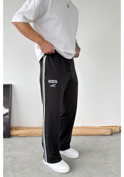 Siyah Plm Nakışlı Baggy Eşofman