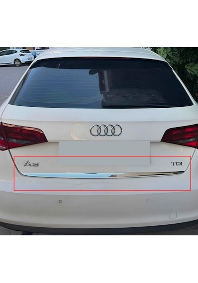 Ebal Otomotiv Audi A3 Krom Bagaj Alt Çıtası 2013 Üzeri Paslanmaz Çelik