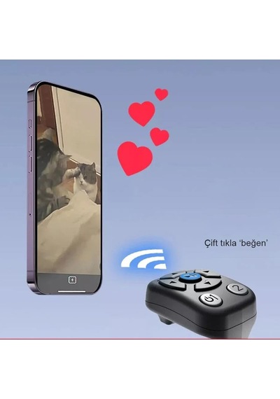 Cr41 Parmak Yüzüğü Tiktok Bluetooth Uzaktan Kumanda Sayfa Çevirici Video Kaydı Selfie Kumandası Powerpoint Slayt Atlatıcı