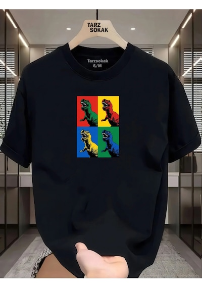 Tarzsokak Unisex Dino Raw 3 T-shirt Siyah