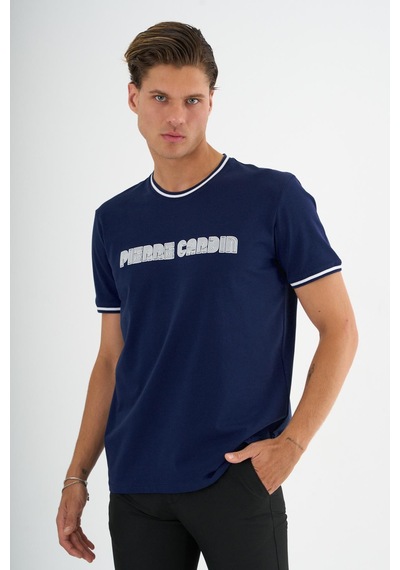 Alexander Gardi Bisiklet Yaka Baskılı T-shirt Bej