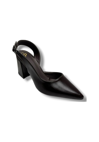 Gedik Pasha 909-26 Cilt Kare Topuk Kadın Stiletto 8cm Kahverengi