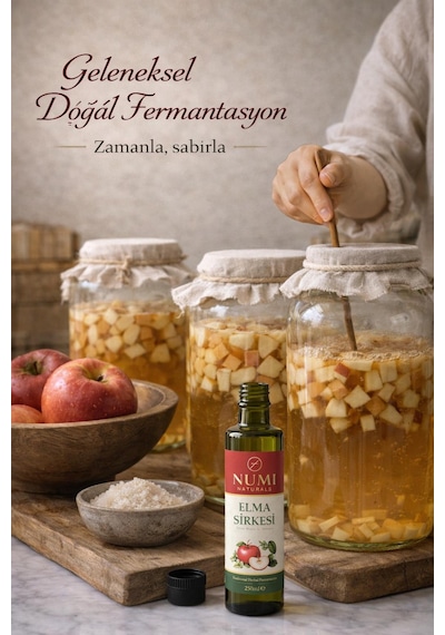 Elma Sirkesi Geleneksel Fermantasyon Katkısız 250 Ml