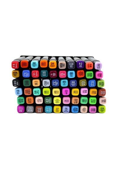 Gen-of Çift Taraflı Touch Marker Kalem Set Çantalı 60'lı
