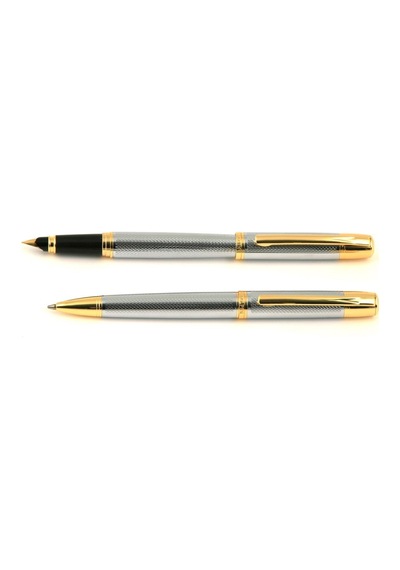 Steelpen Serra 800-4 Tükenmez + Dolma Kalem Krom Altın Diğer