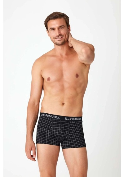 U.S. Polo Assn. Erkek Siyah - Siyah Baskılı 2 Li Boxer 82006 Siyah - Siyah Baskılı