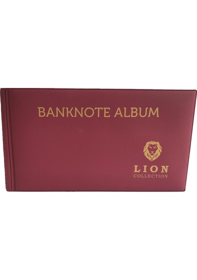 Lion Marka Kağıt Para Albümü - 20 Sayfa Bordo Lion Marka Kağıt Para Albümü - 20 Sayfa Bordo