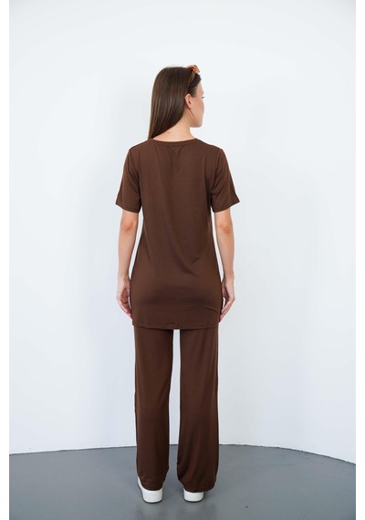 Penyebizden Tunik & Pantolon Takım-kahverengi