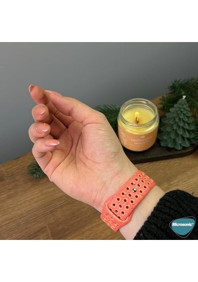 Apple Watch Series 10 46mm Kordon Flame Circle Yavruağzı Apple Watch Series 10 46mm İle Uyumlu Kordon, Akıllı Saat