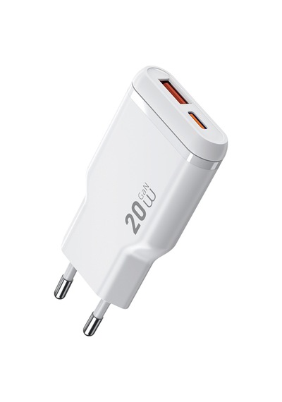 Wiwu Wi-g032 Essen Slim Serisi Gan Tech Pd Hızlı Şarj Özellikli Şarj Başlığı 20w Beyaz