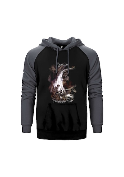 Burzum The Ways Of Yore Gri Renk Reglan Kol Kapşonlu Sweatshirt Gri