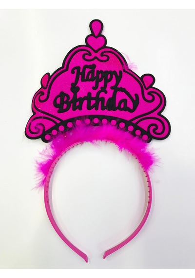 Happy Birthday Yazılı Neon Renk Taç 12 Adet - Zmff-52342 18