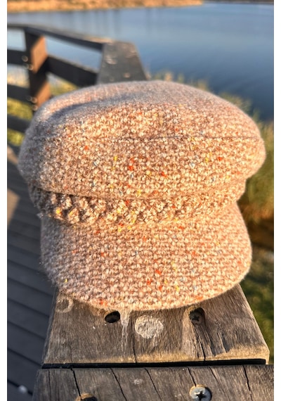 Mollycrush Vintage Kışlık Gazeteci Şapkası Bej Newsboy Kadın Kasket Bej