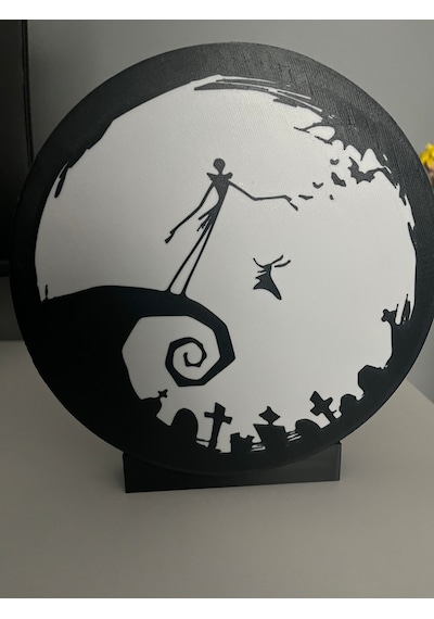 Jack Skellington Işık Kutusu Siyah
