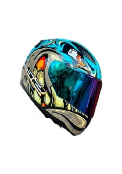Ls2 Rapİd 2 Gökkuşağı Vizör Kask Mor Neo Mavi