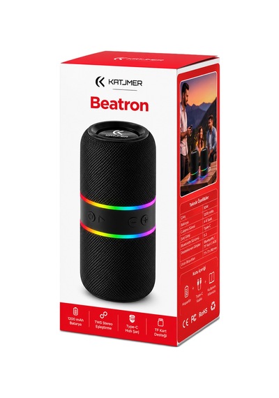 Spbtrn-001 Beatron Manyetik Ayrılabilir Bluetooth 5.4 Hoparlör 2 5 W, Tws, Tf Kart, Işıklı Kırmızı